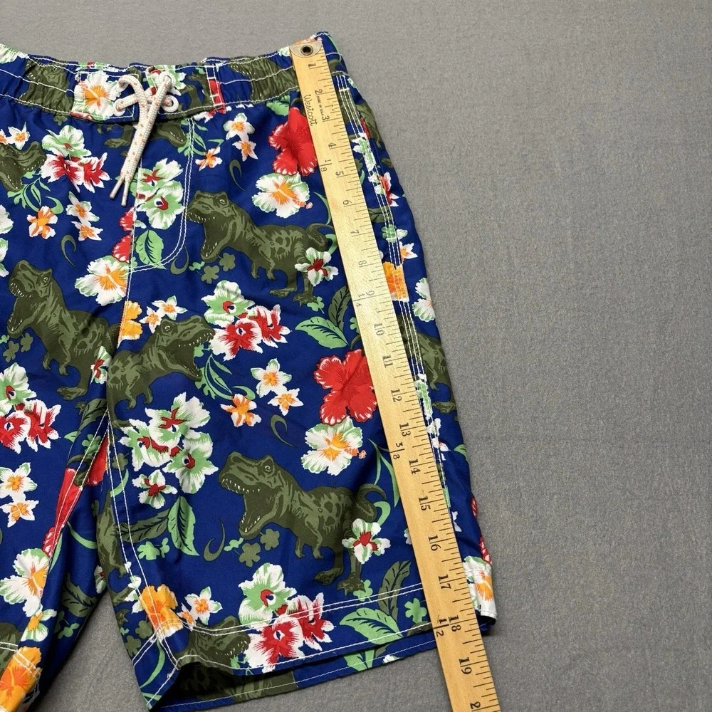 Gap Kids Boys Swim Trunks Dinosaur Floral Blue Size XL 12
